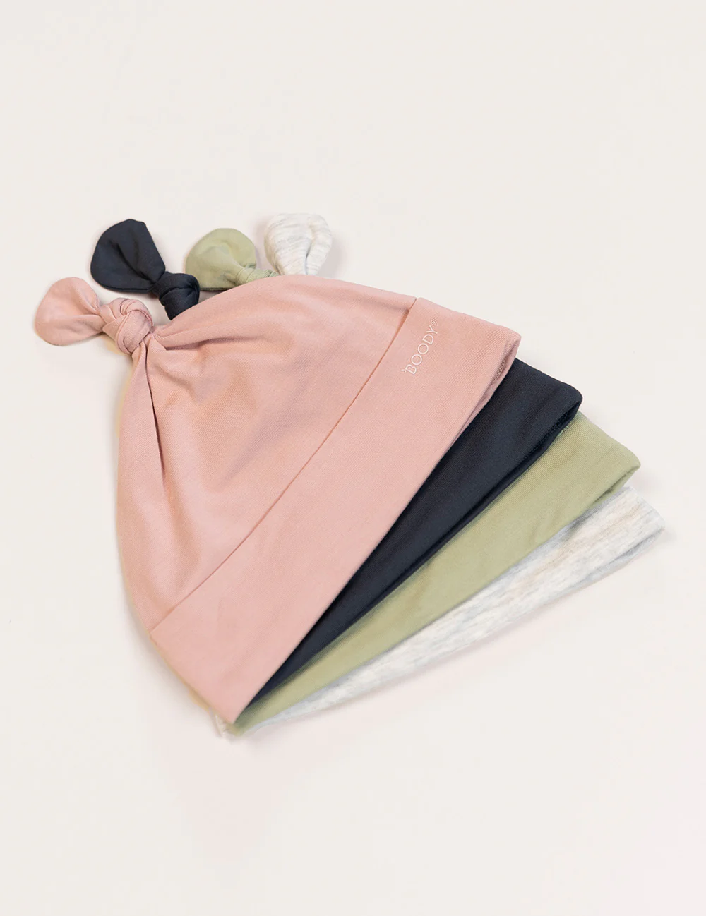 Baby Knotted Beanie - Dusty Pink - Image 4