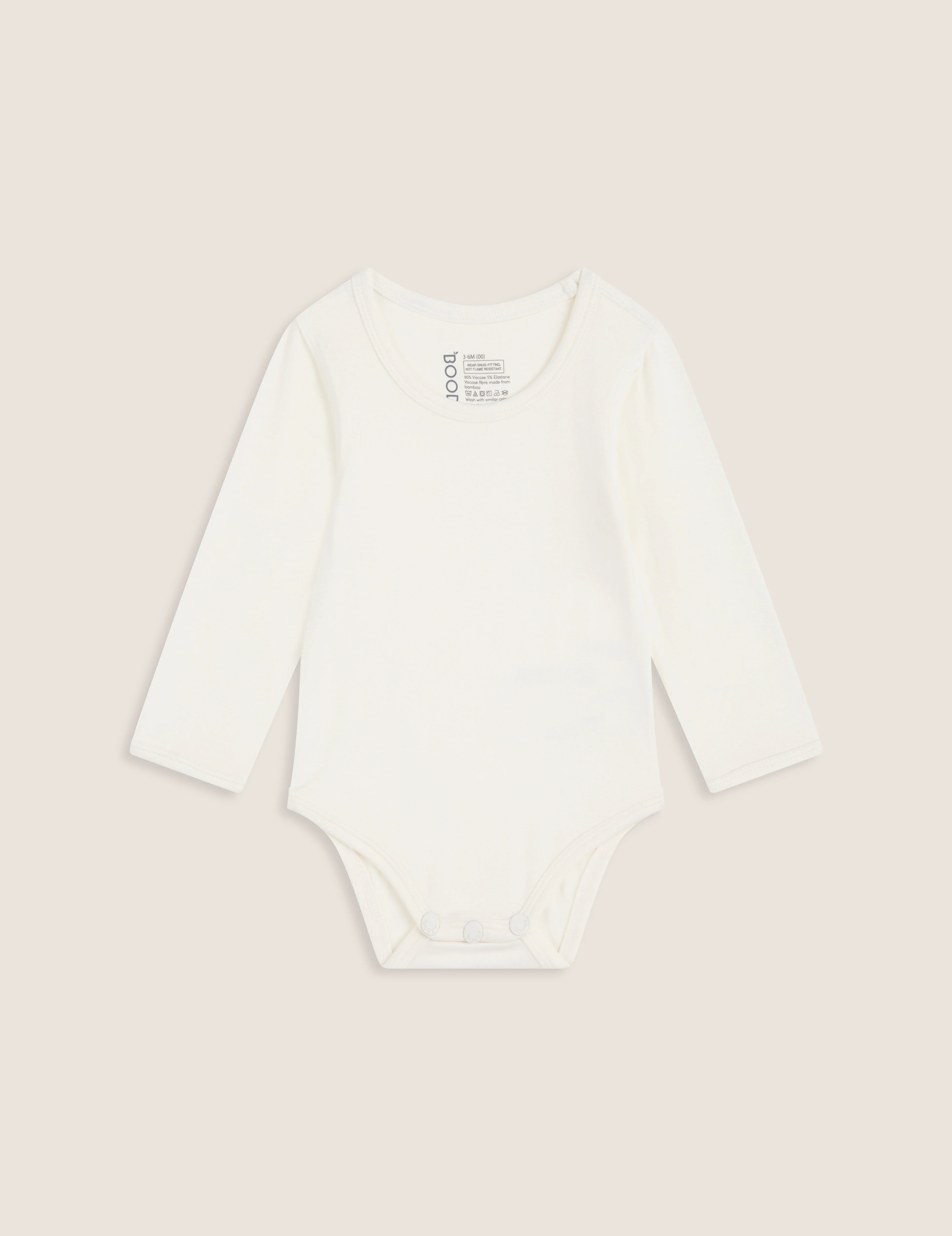 Baby Long Sleeve Bodysuit - Natural White