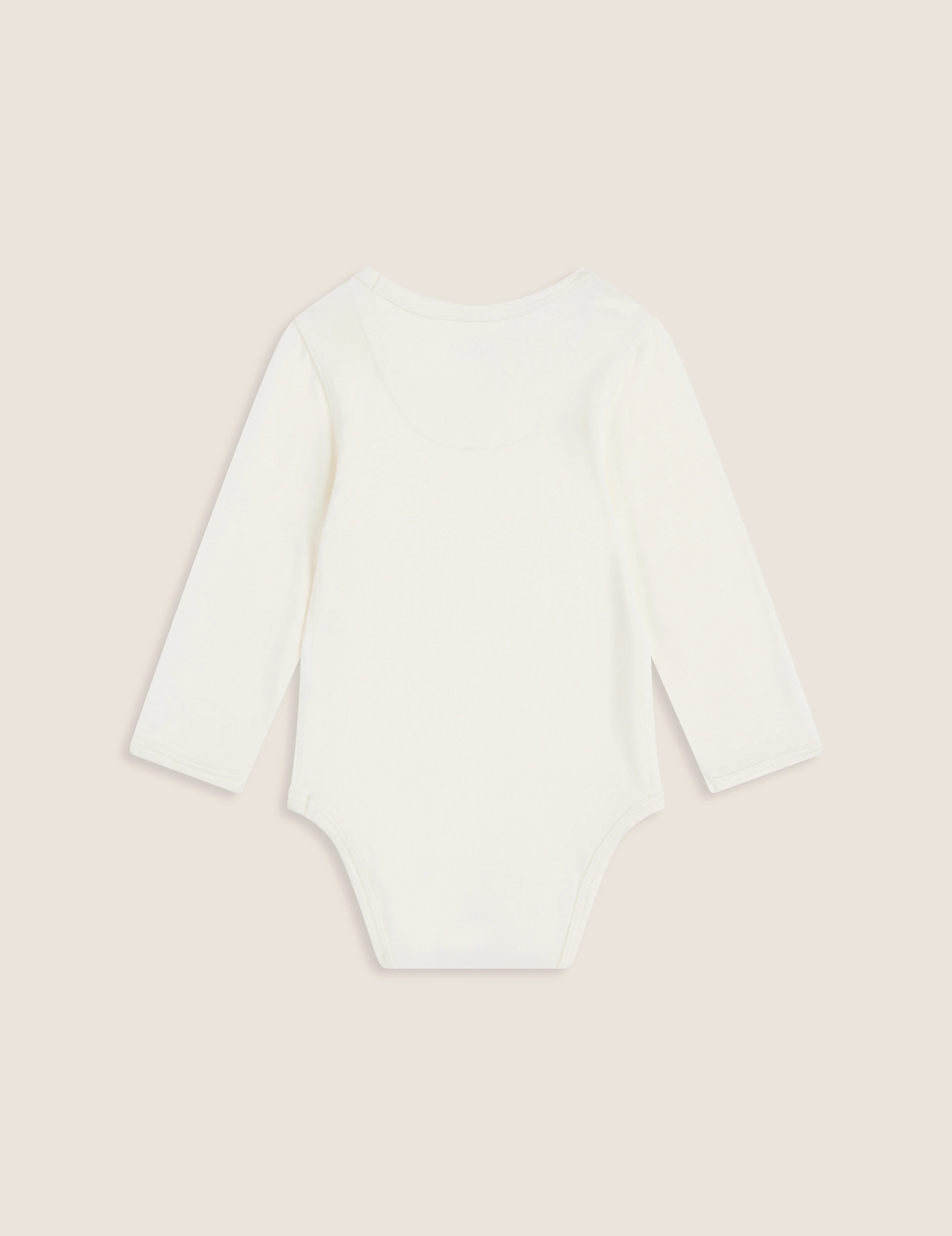 Baby Long Sleeve Bodysuit - Natural White - Image 2