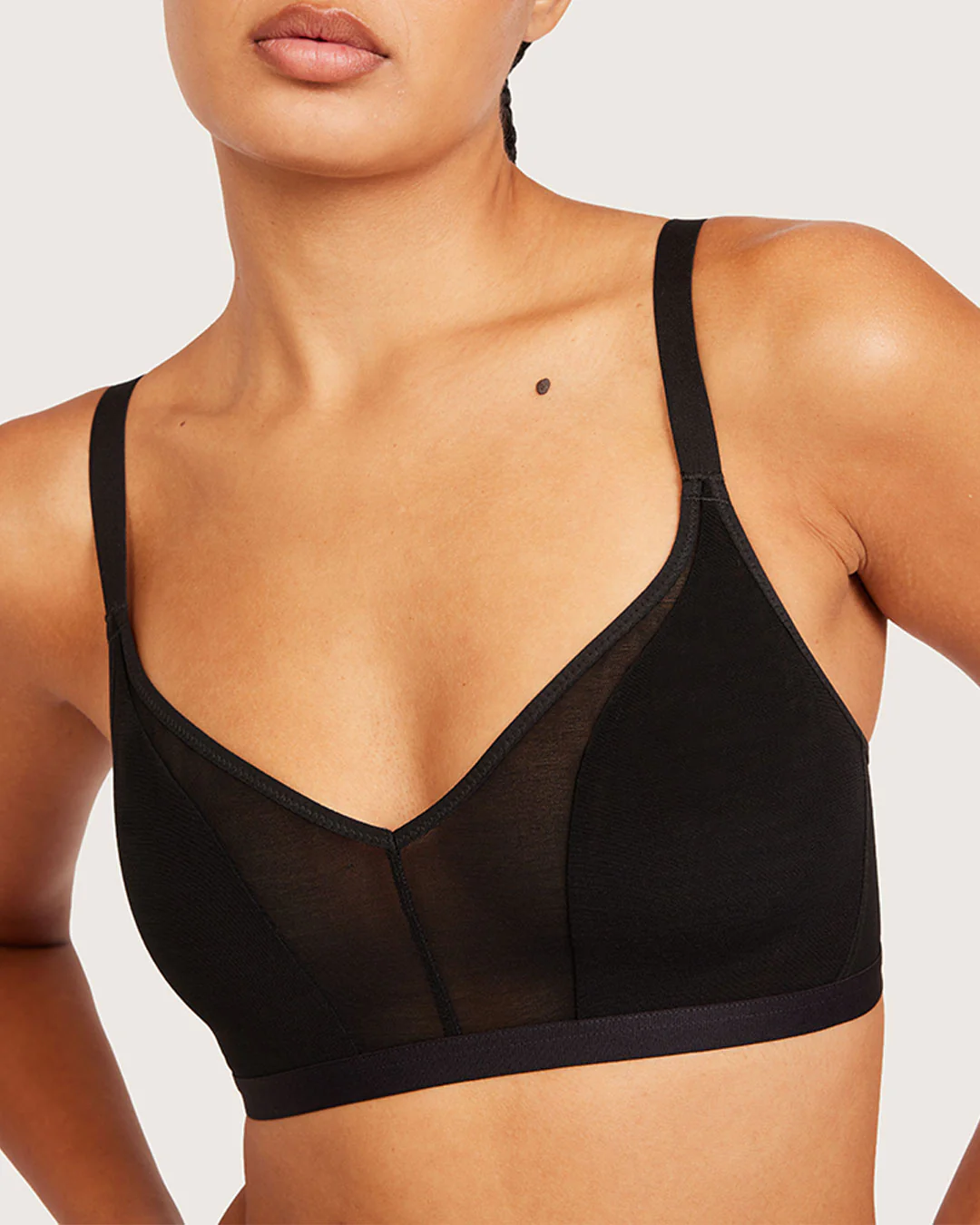 FreeMesh Crop Bralette - Black - Image 6