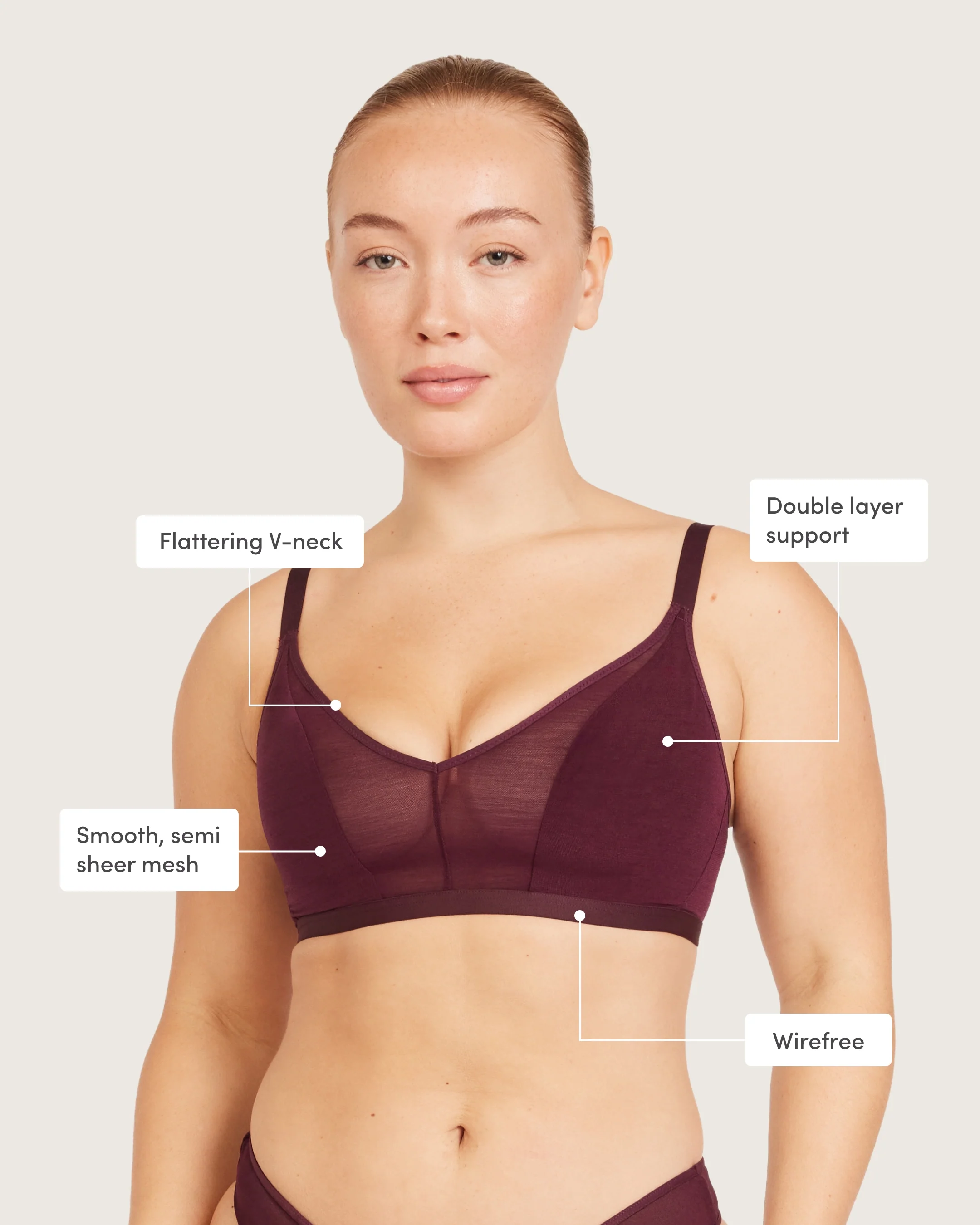 FreeMesh Crop Bralette - Fig - Image 11