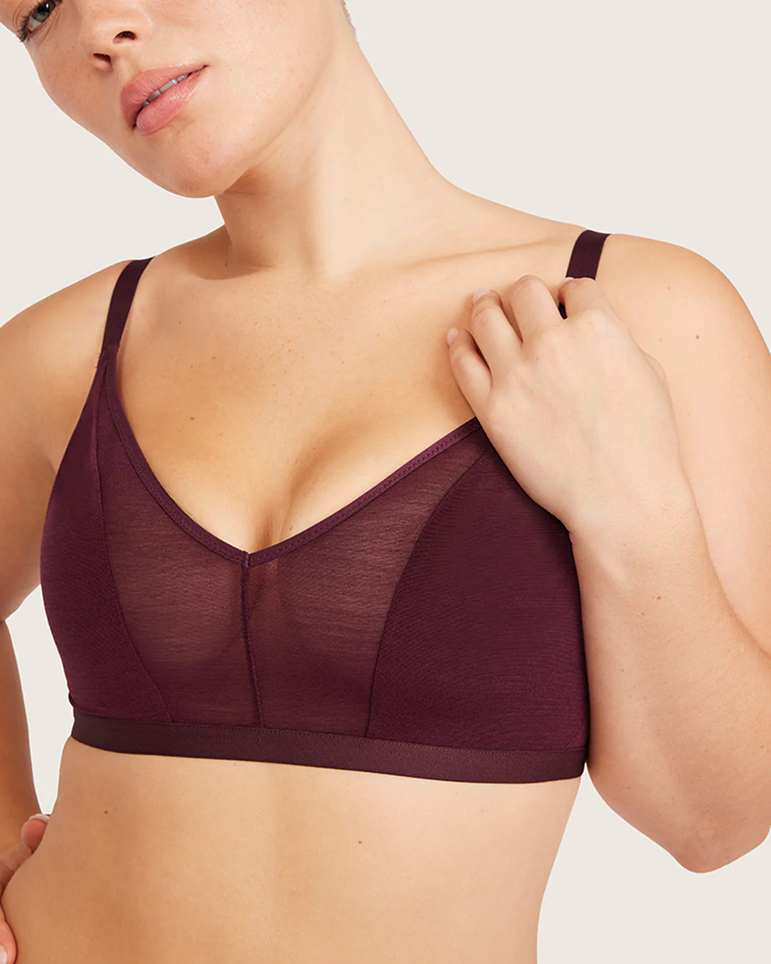 FreeMesh Crop Bralette - Fig - Image 12