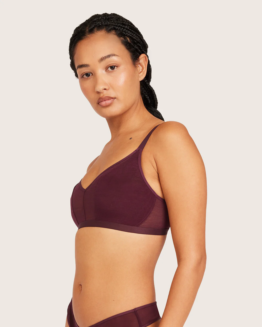 FreeMesh Crop Bralette - Fig - Image 4