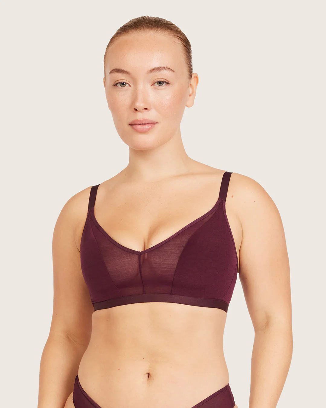 FreeMesh Crop Bralette - Fig - Image 8