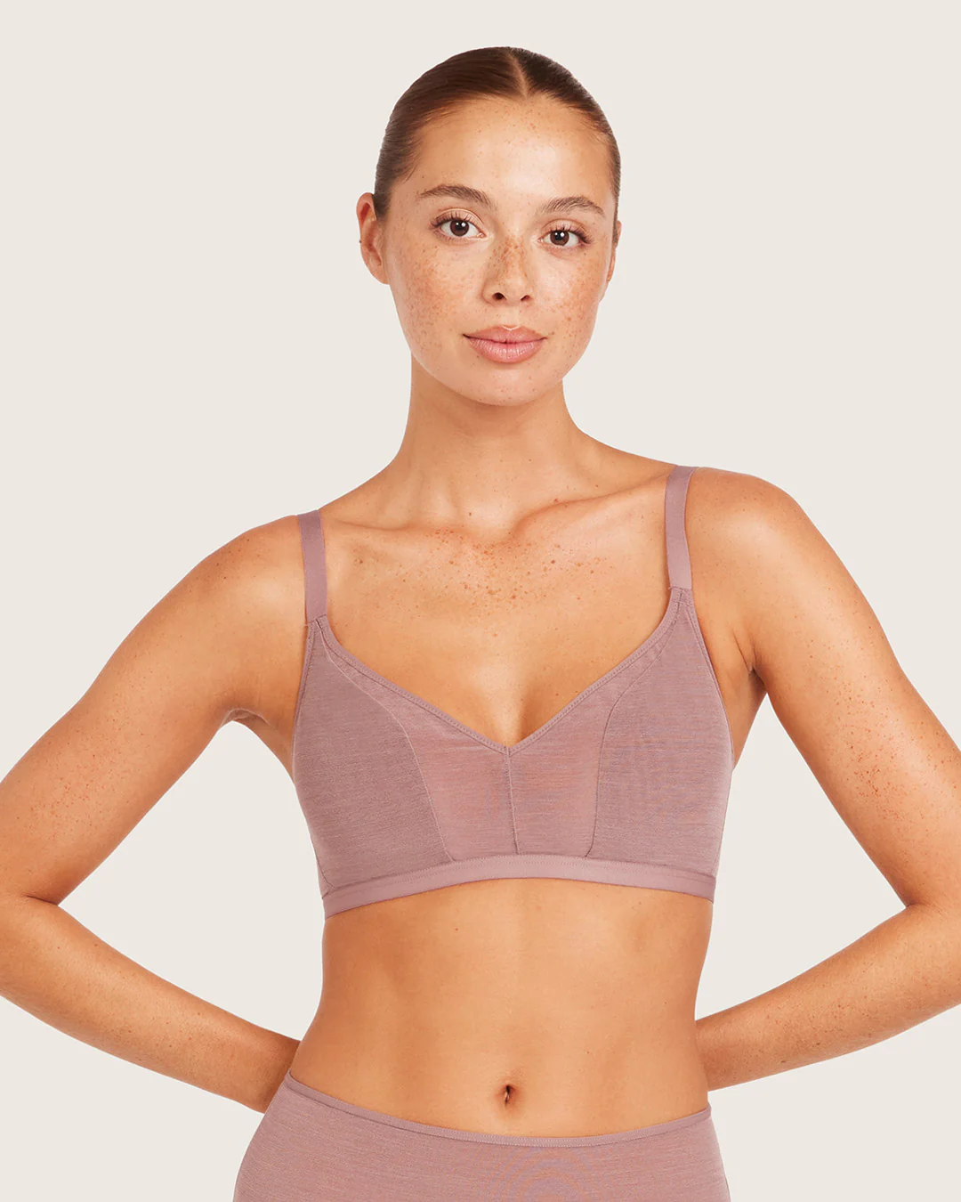 FreeMesh Crop Bralette - Mauve - Image 9
