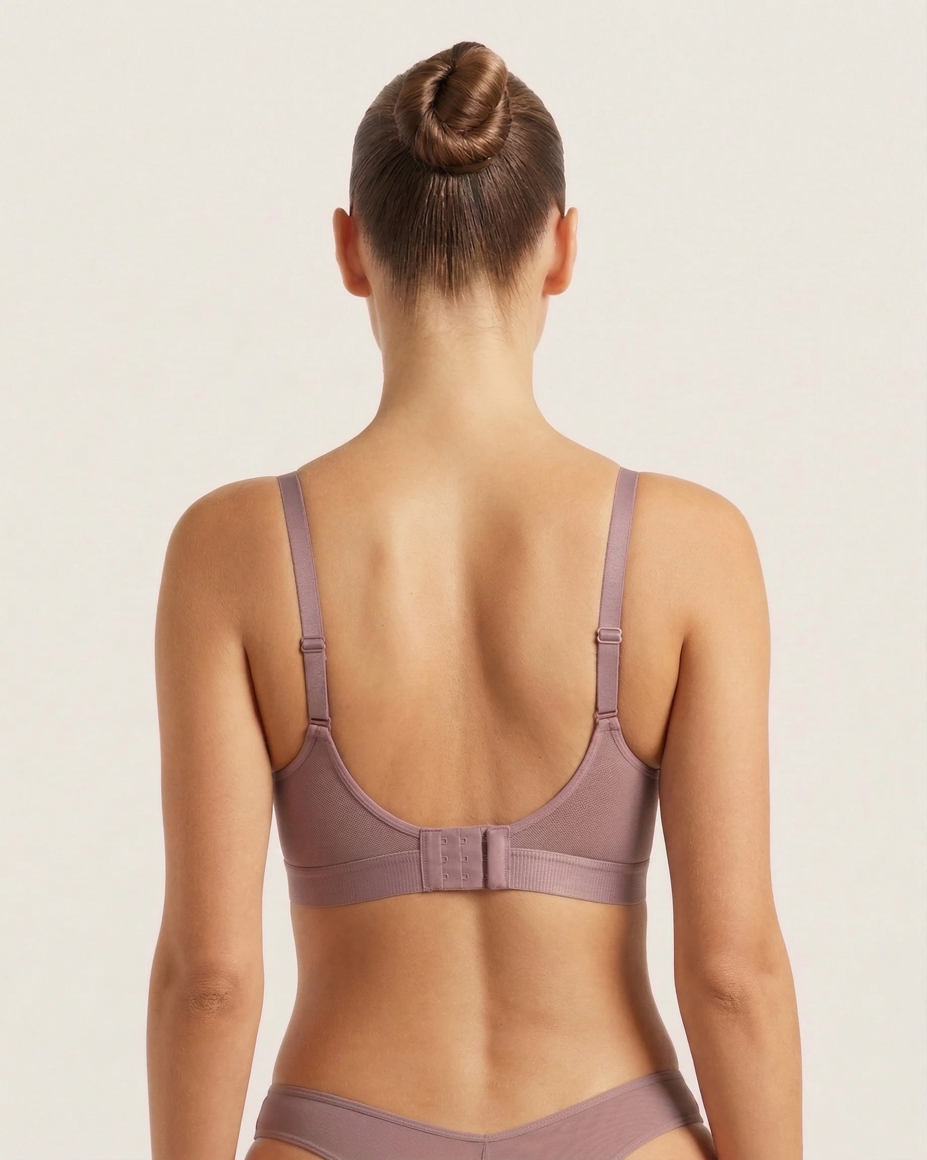 FreeMesh Full Bust Wireless Bra - Mauve - Image 3