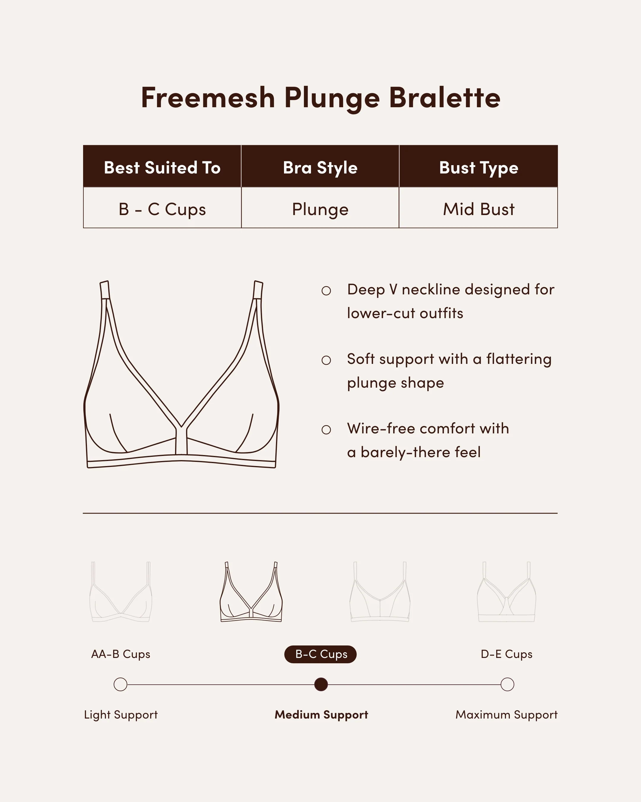 FreeMesh Plunge Bralette - Black - Image 2