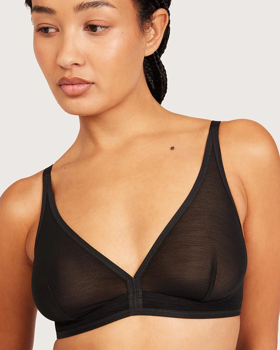 FreeMesh Plunge Bralette - Black - Image 6