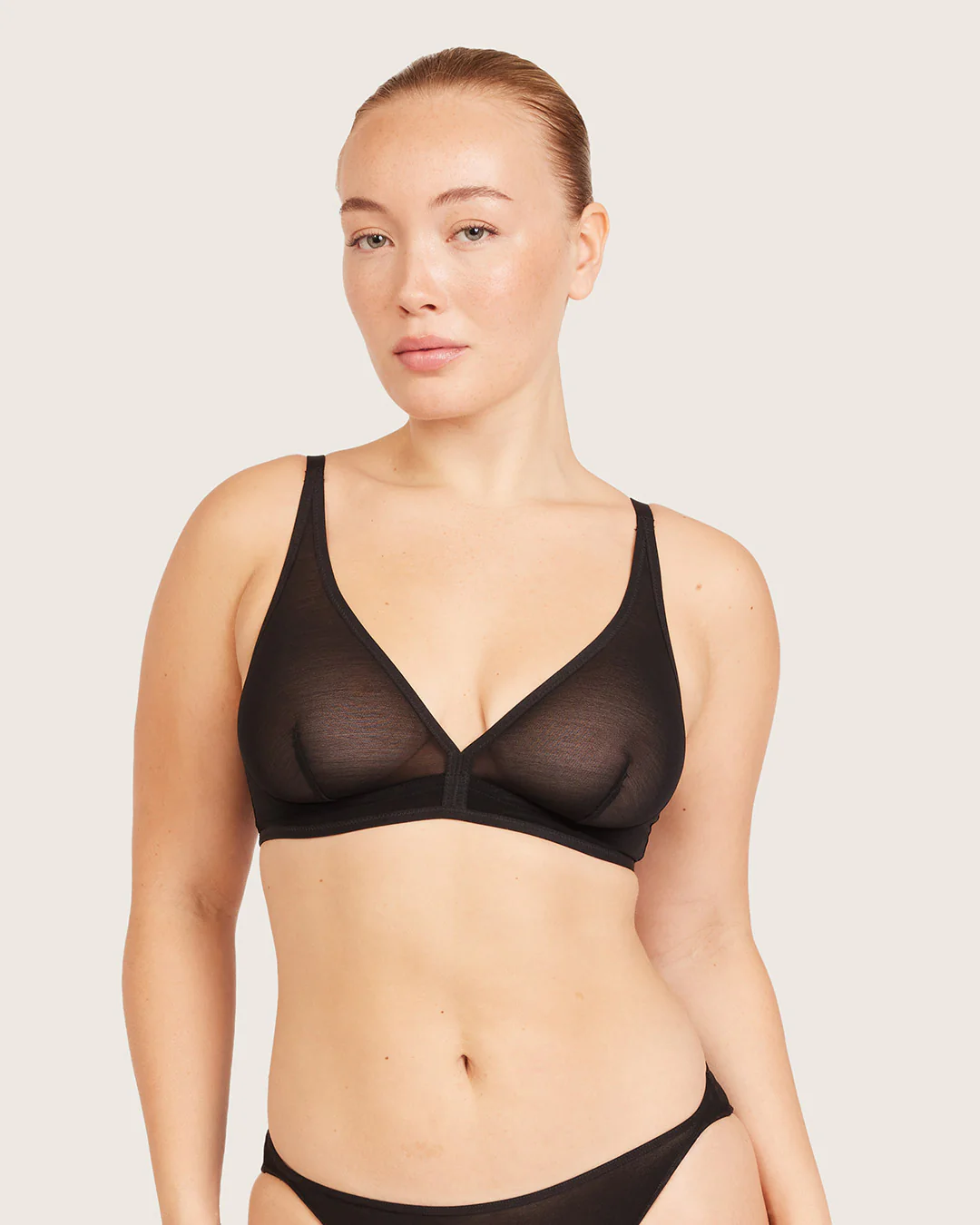 FreeMesh Plunge Bralette - Black - Image 8