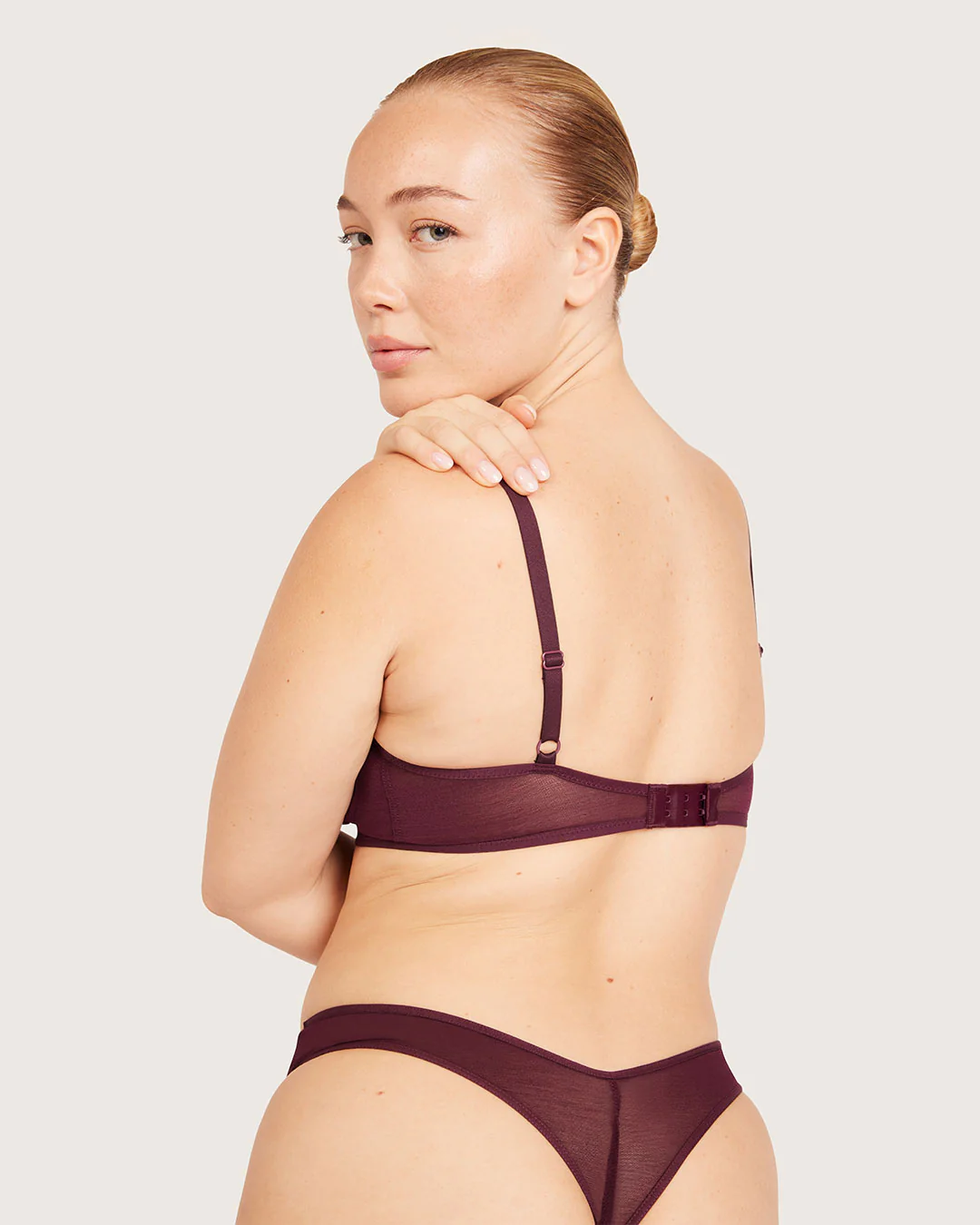 FreeMesh Plunge Bralette - Fig - Image 13