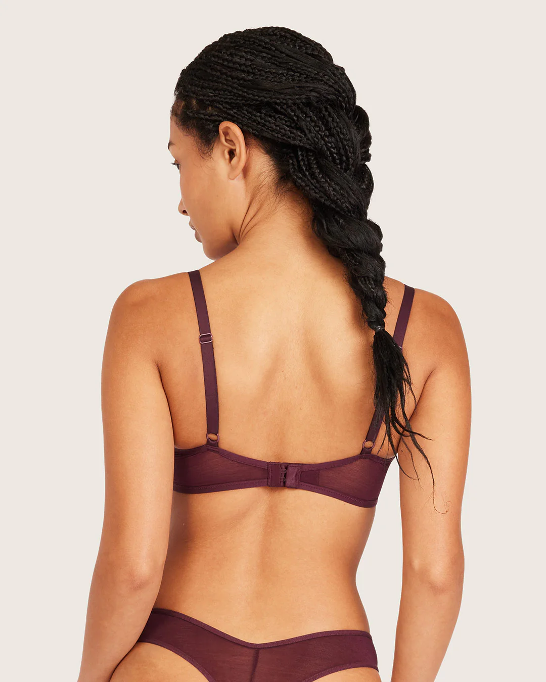FreeMesh Plunge Bralette - Fig - Image 3