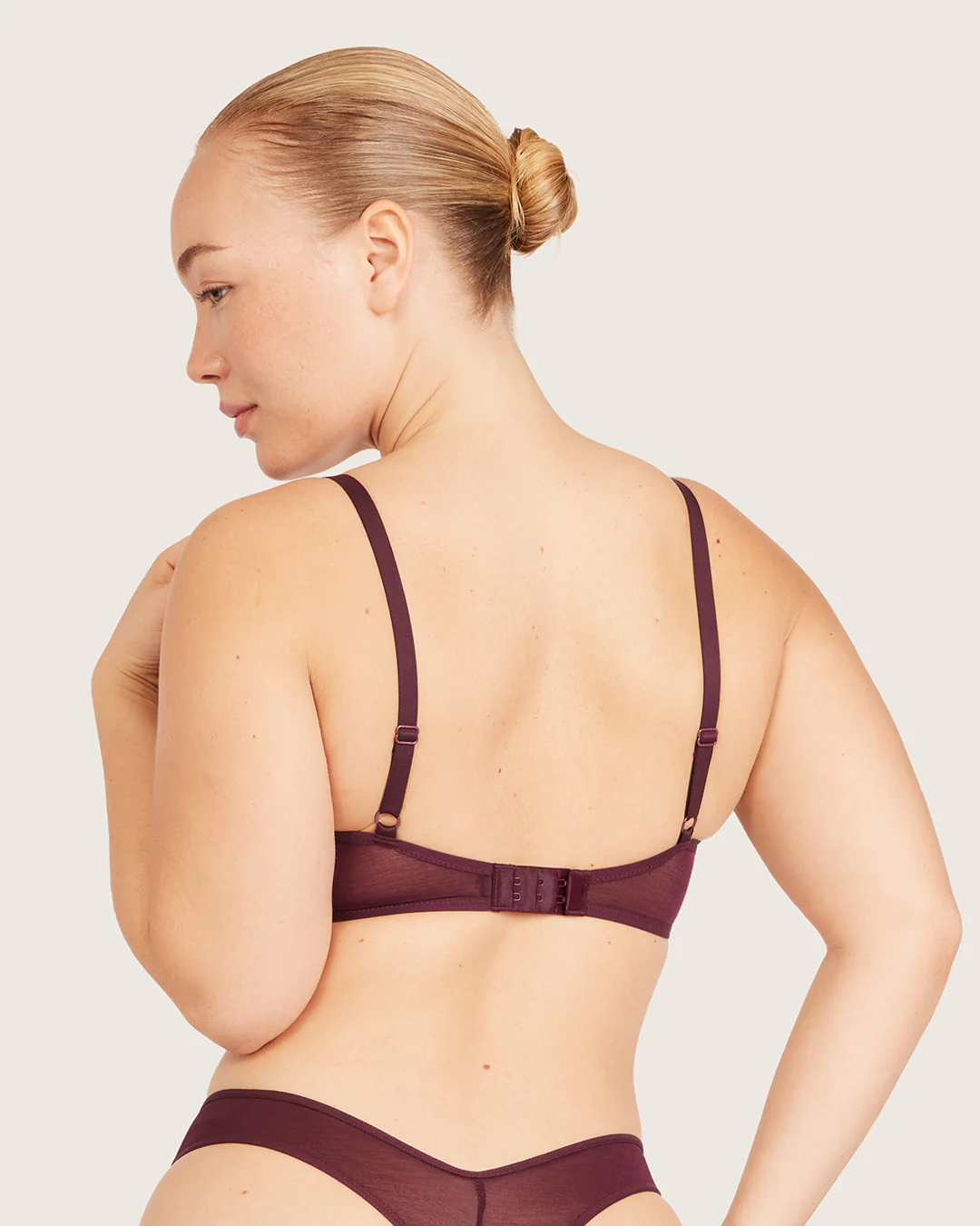 FreeMesh Plunge Bralette - Fig - Image 9