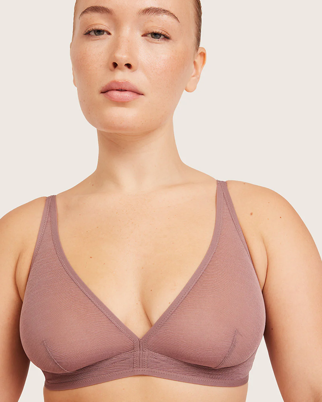 FreeMesh Plunge Bralette - Mauve - Image 12