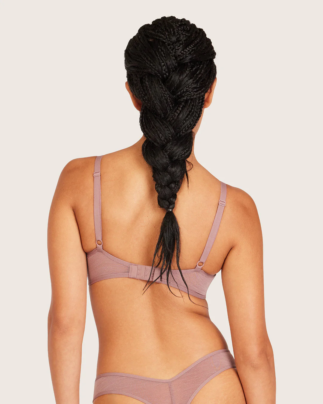 FreeMesh Plunge Bralette - Mauve - Image 3
