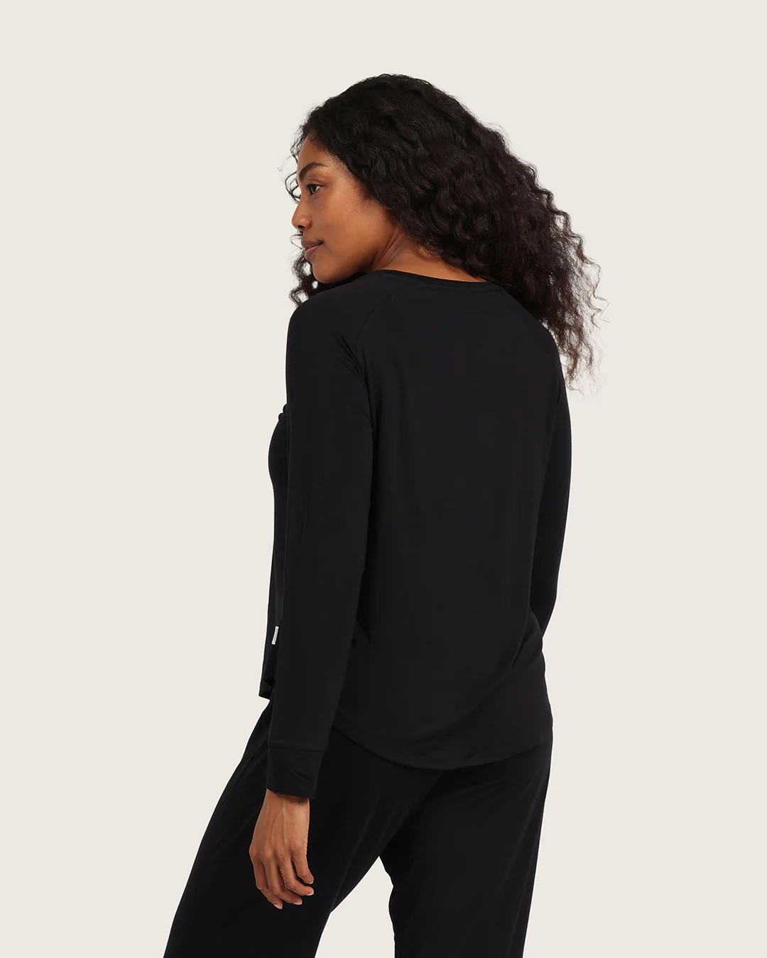 Goodnight Raglan Sleep Top - Black - Image 14