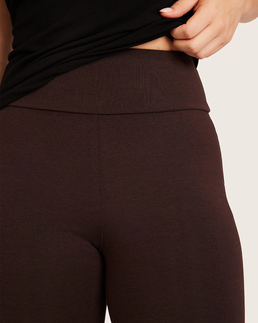 High Waist Flare Pants - Short - Carob - Image 13