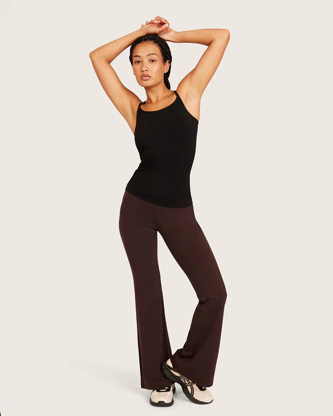High Waist Flare Pants - Short - Carob - Image 7