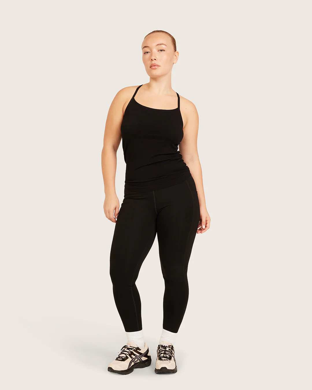 High Waist Leggings with Pocket - Black - Image 22