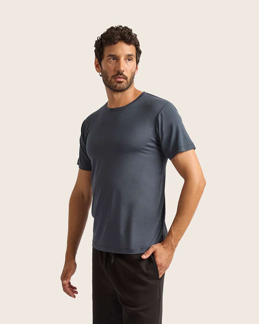 Men's Base Layer Crew Neck T-Shirt - Storm - Image 9
