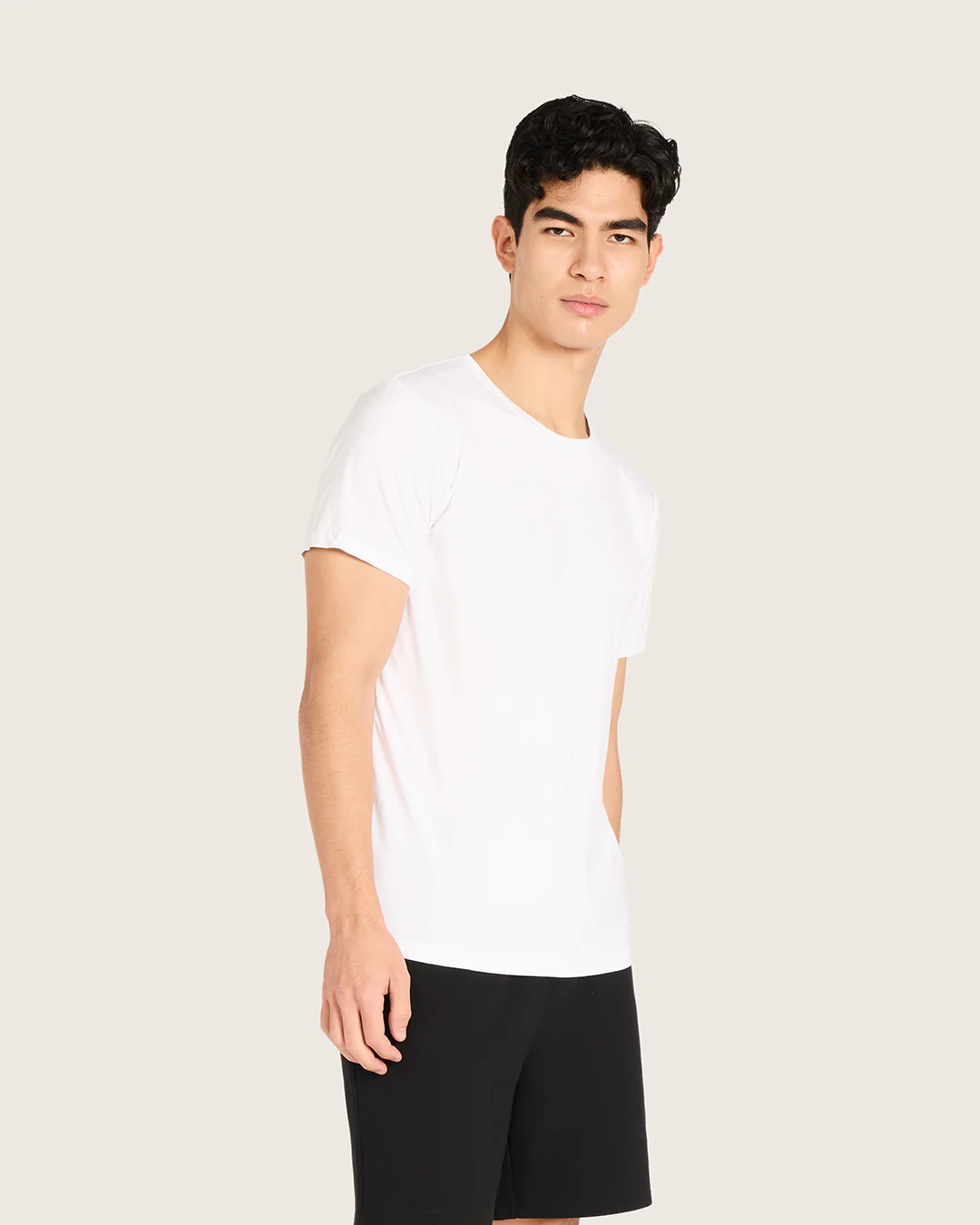 Men's Base Layer Crew Neck T-Shirt - White - Image 3