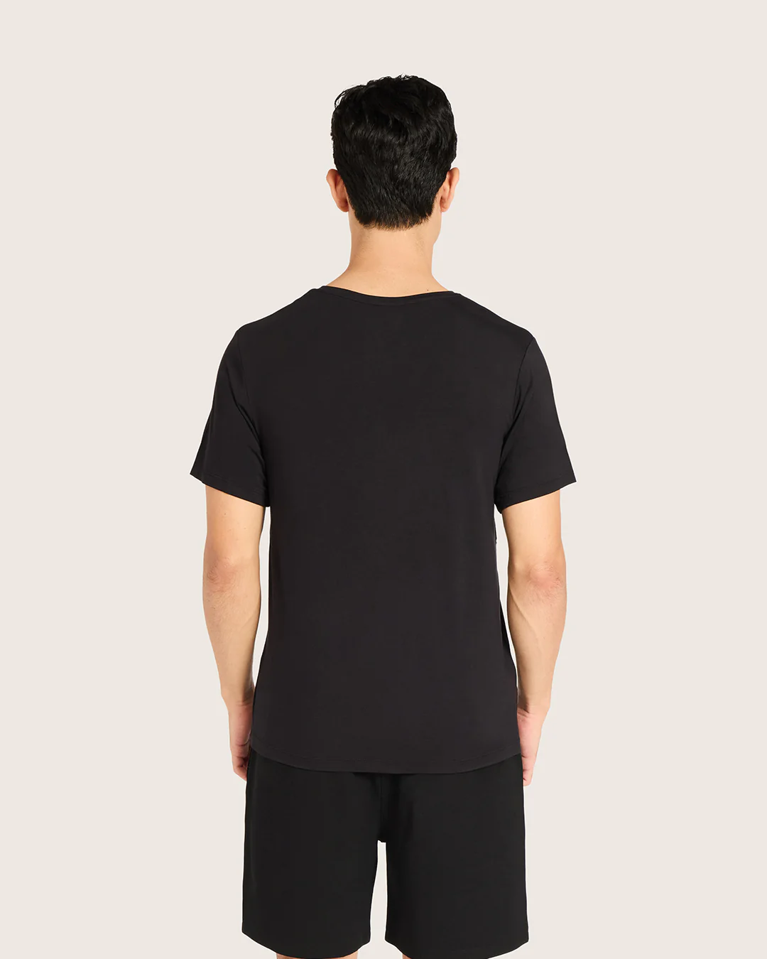 Men's Base Layer V-Neck T-Shirt - Black - Image 2