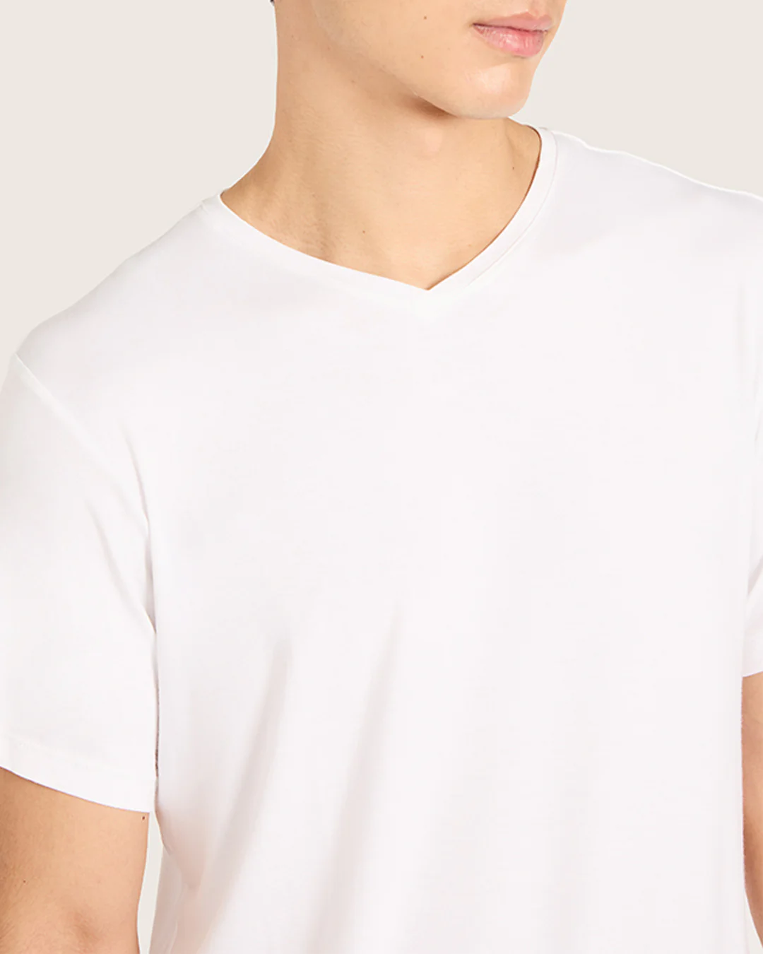 Men's Base Layer V-Neck T-Shirt - White - Image 4