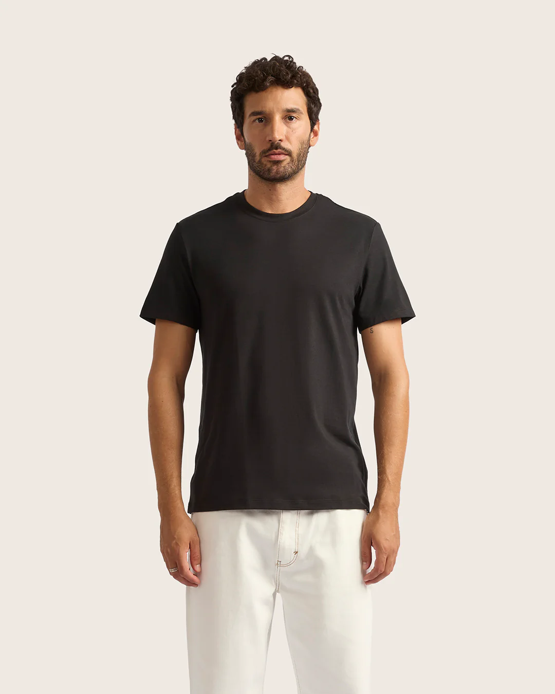 Men's Classic Crew Neck T-Shirt - Black - Image 7