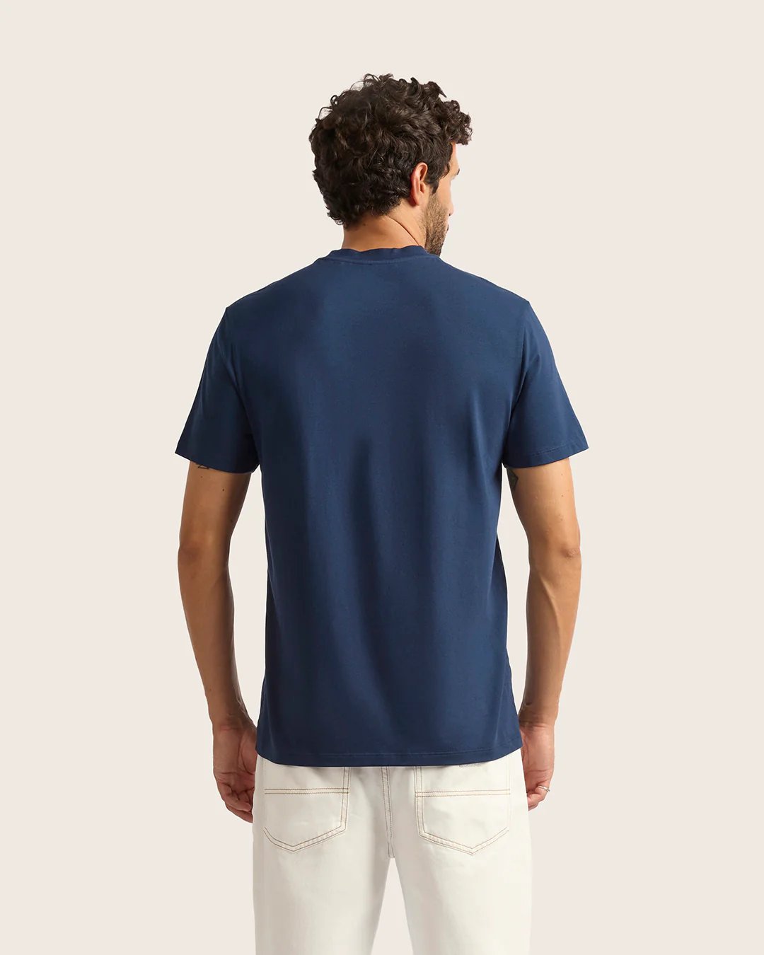 Men's Classic Crew Neck T-Shirt - Navy - Image 8