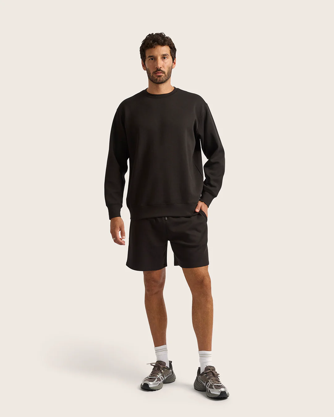 Men's Crew Neck Sweater - Black - Image 12