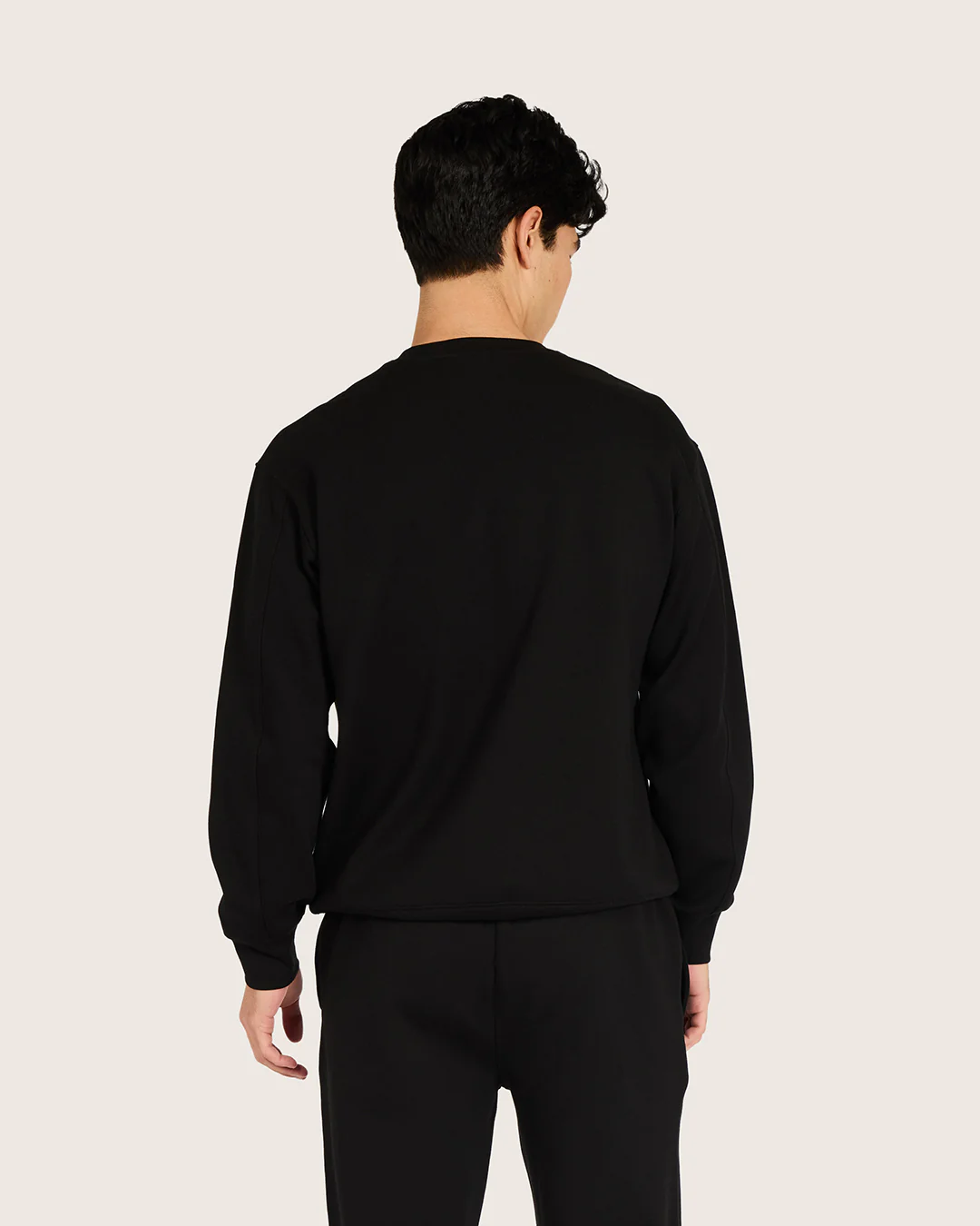 Men's Crew Neck Sweater - Black - Image 2