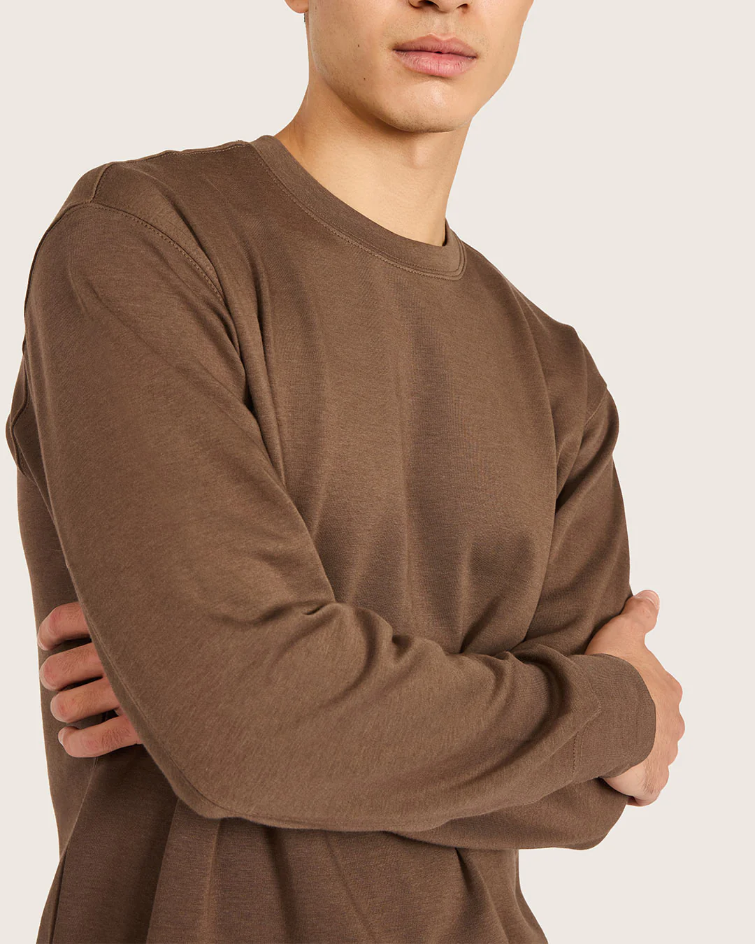 Men's Crew Neck Sweater - Oyster - Image 4