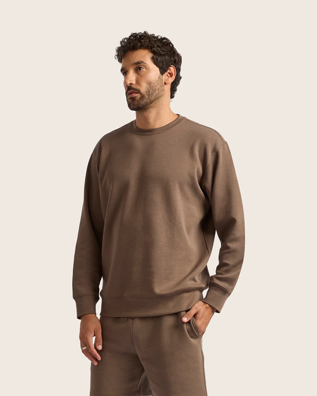 Men's Crew Neck Sweater - Oyster - Image 9