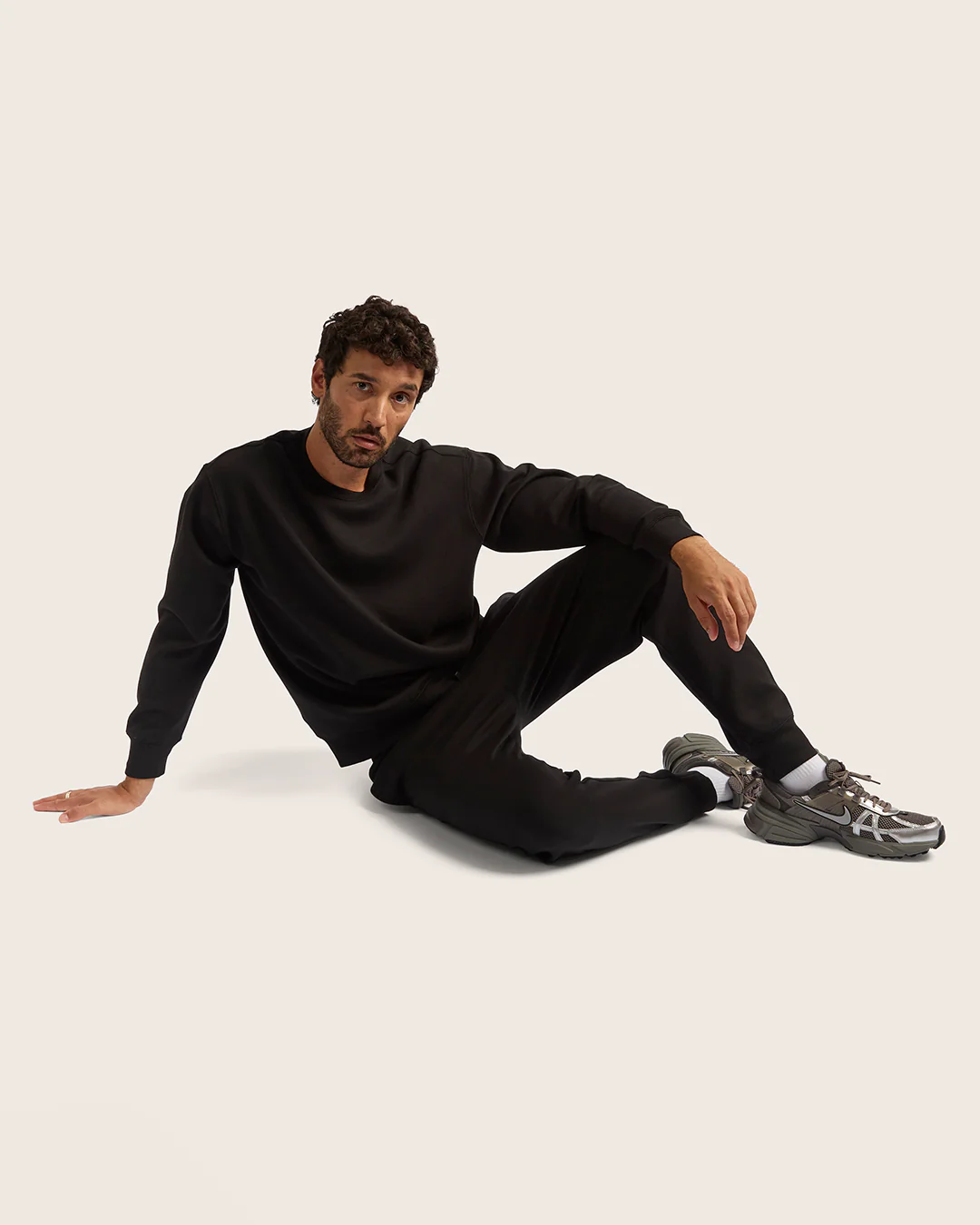 Men's Cuffed Sweat Pants - Black - Image 11