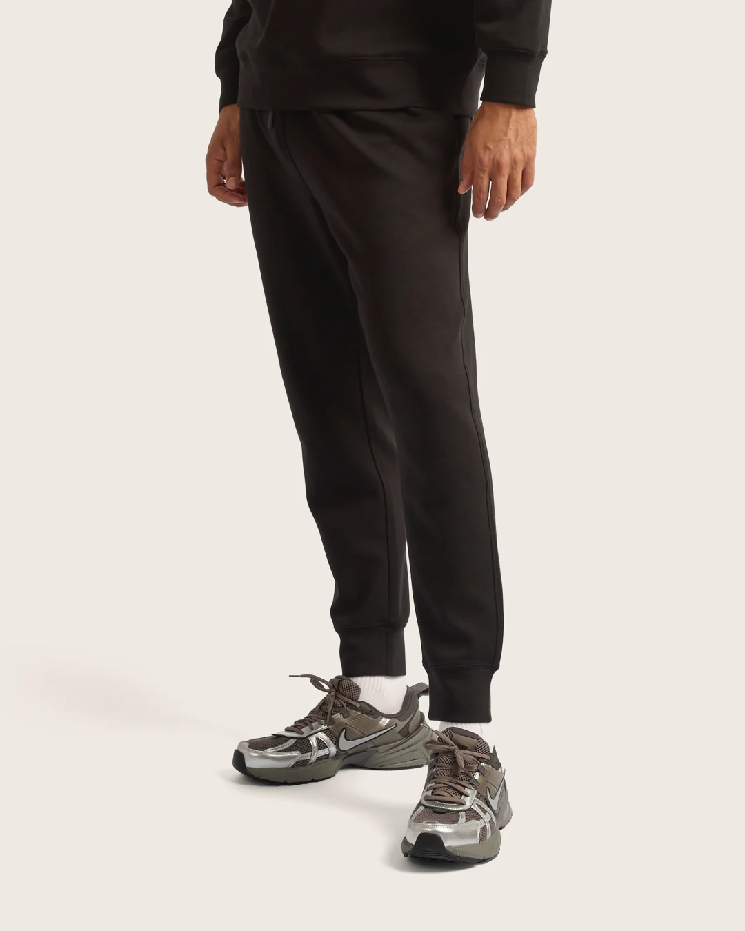 Men's Cuffed Sweat Pants - Black - Image 9