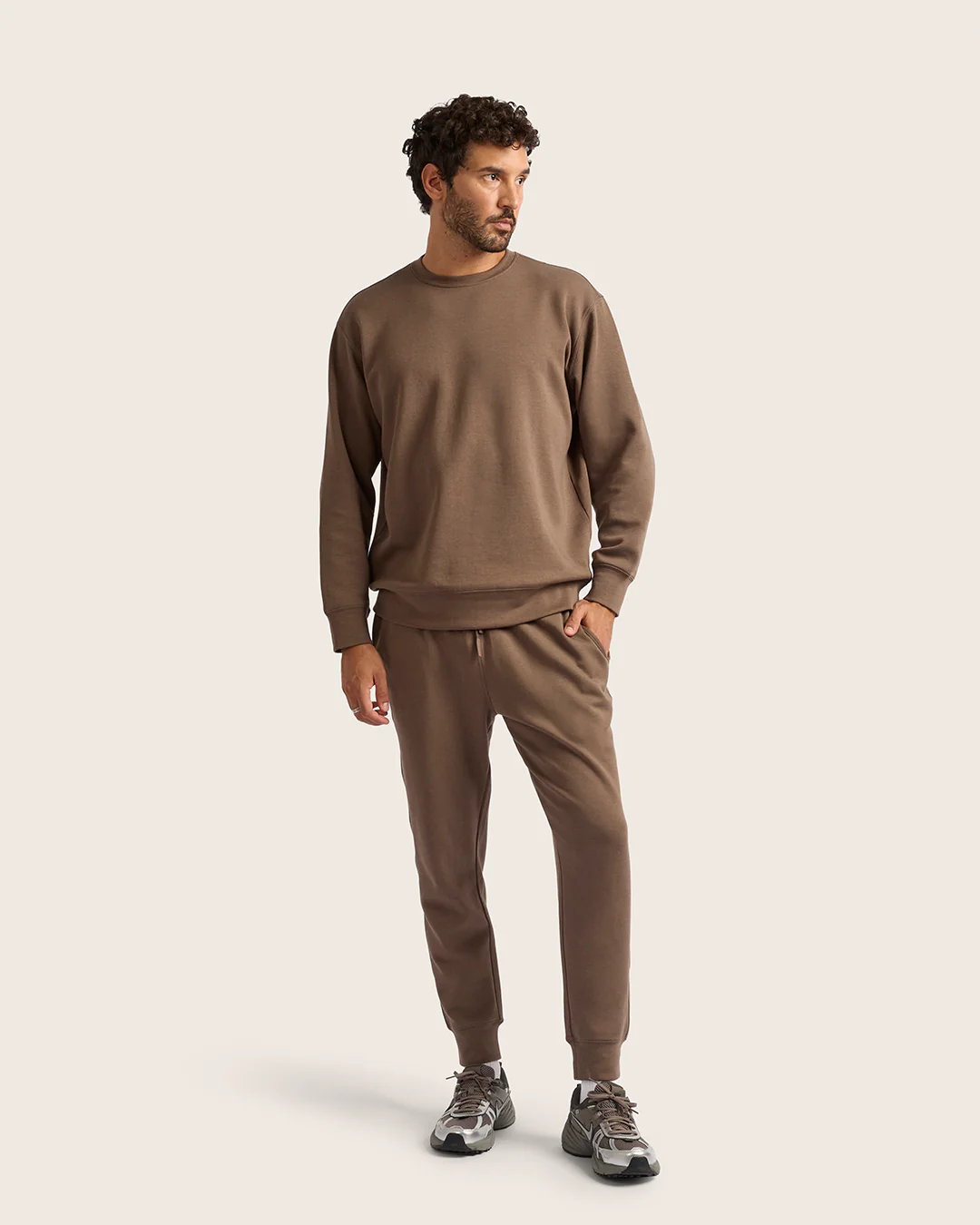 Men's Cuffed Sweat Pants - Oyster - Image 12