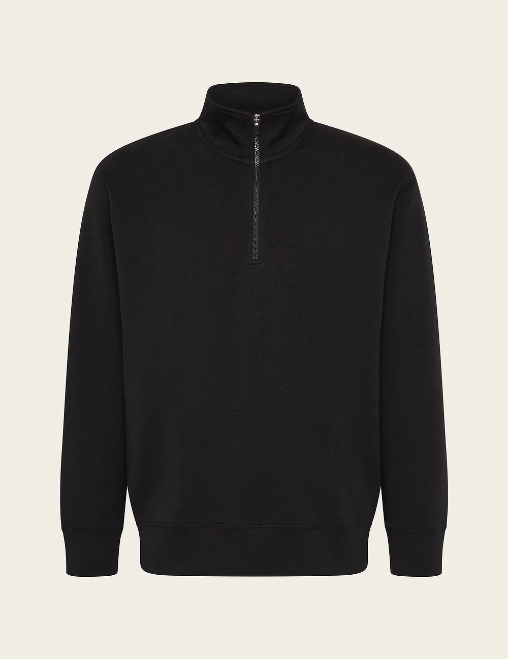 Men's Quarter Zip Sweater - Black - Image 13
