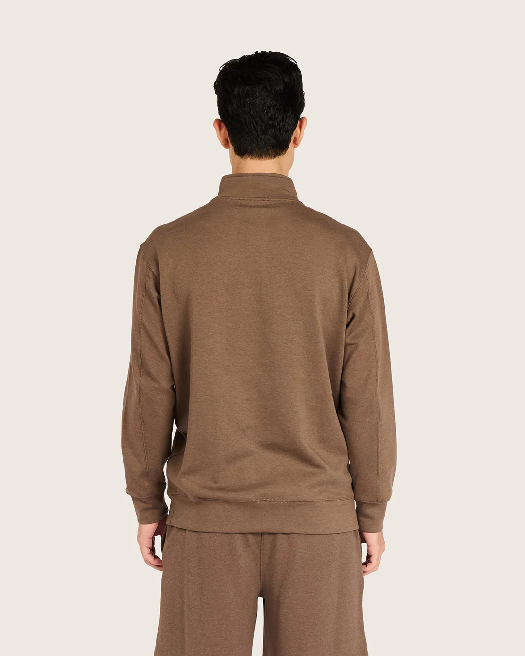 Men's Quarter Zip Sweater - Oyster - Image 2