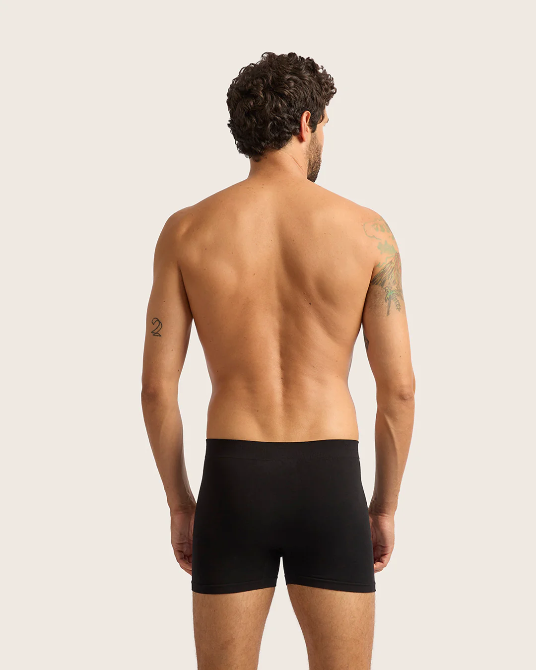 Men's Seamfree Boxer Briefs - Black - Image 15