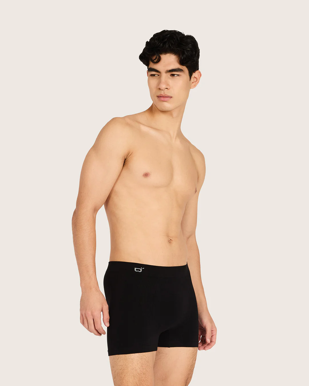 Men's Seamfree Boxer Briefs - Black - Image 3