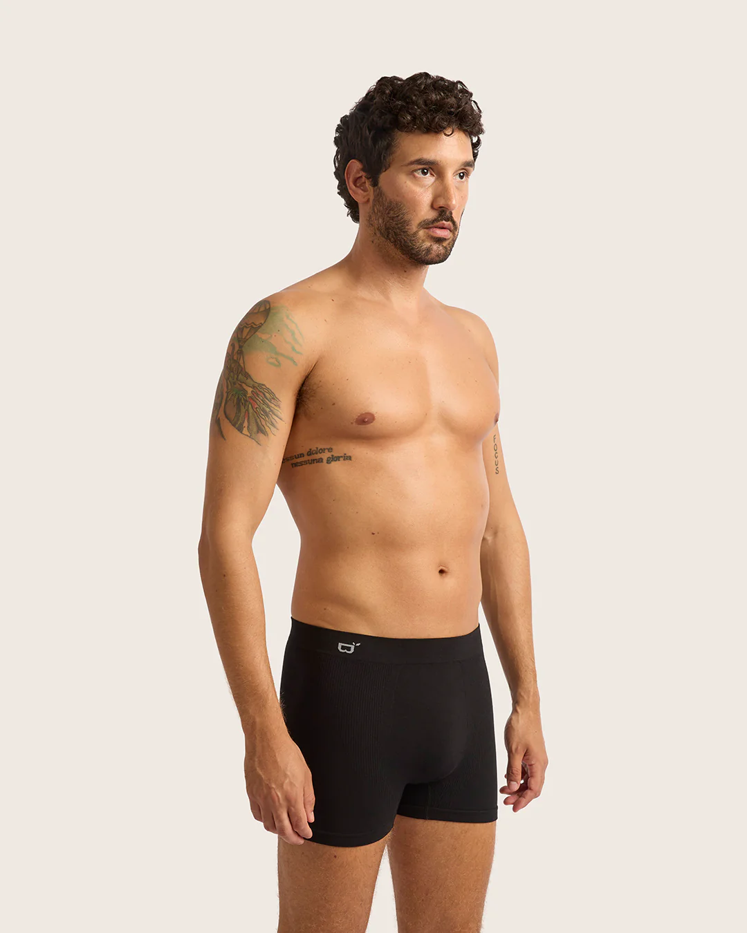 Men's Seamfree Boxer Briefs - Black - Image 7