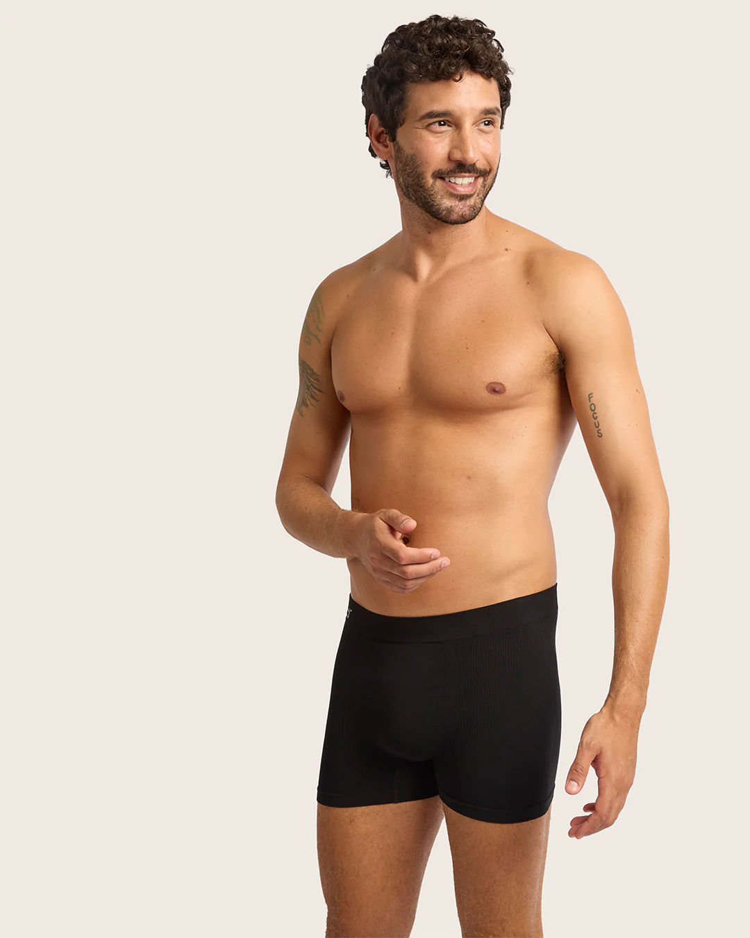 Men's Seamfree Boxer Briefs - Black - Image 9
