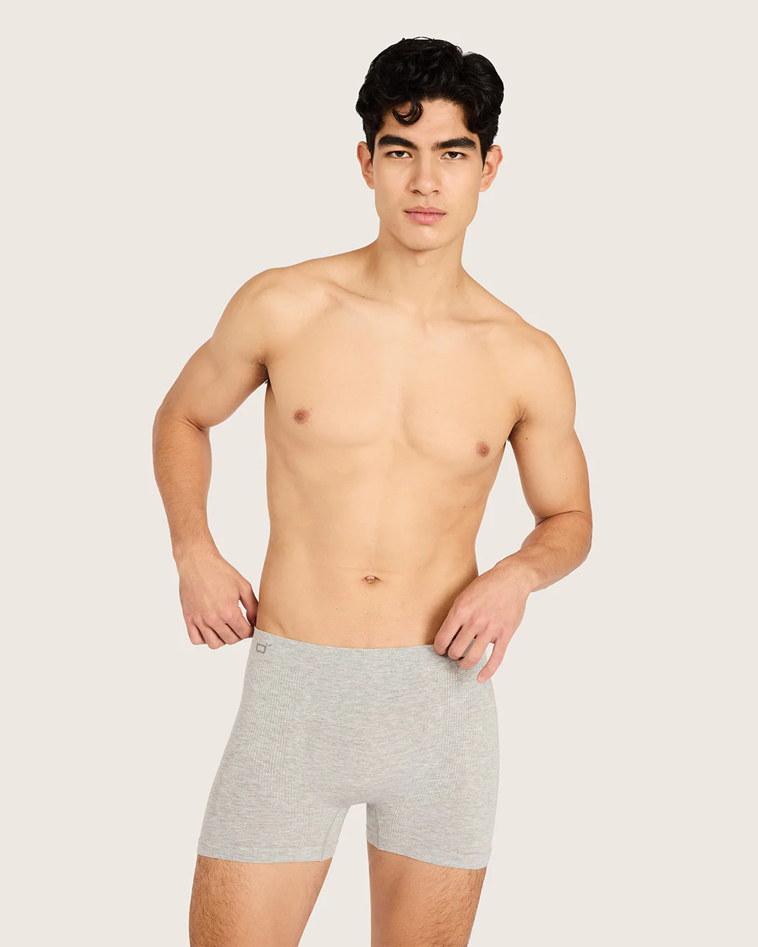 Men's Seamfree Boxer Briefs - Light Grey Marl - Image 5