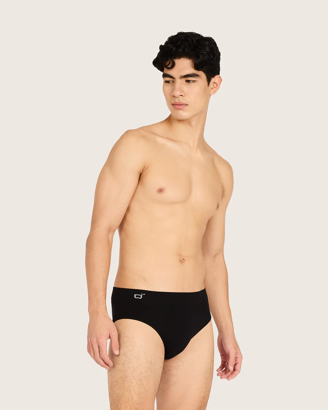 Men's Seamfree Briefs - Black - Image 3