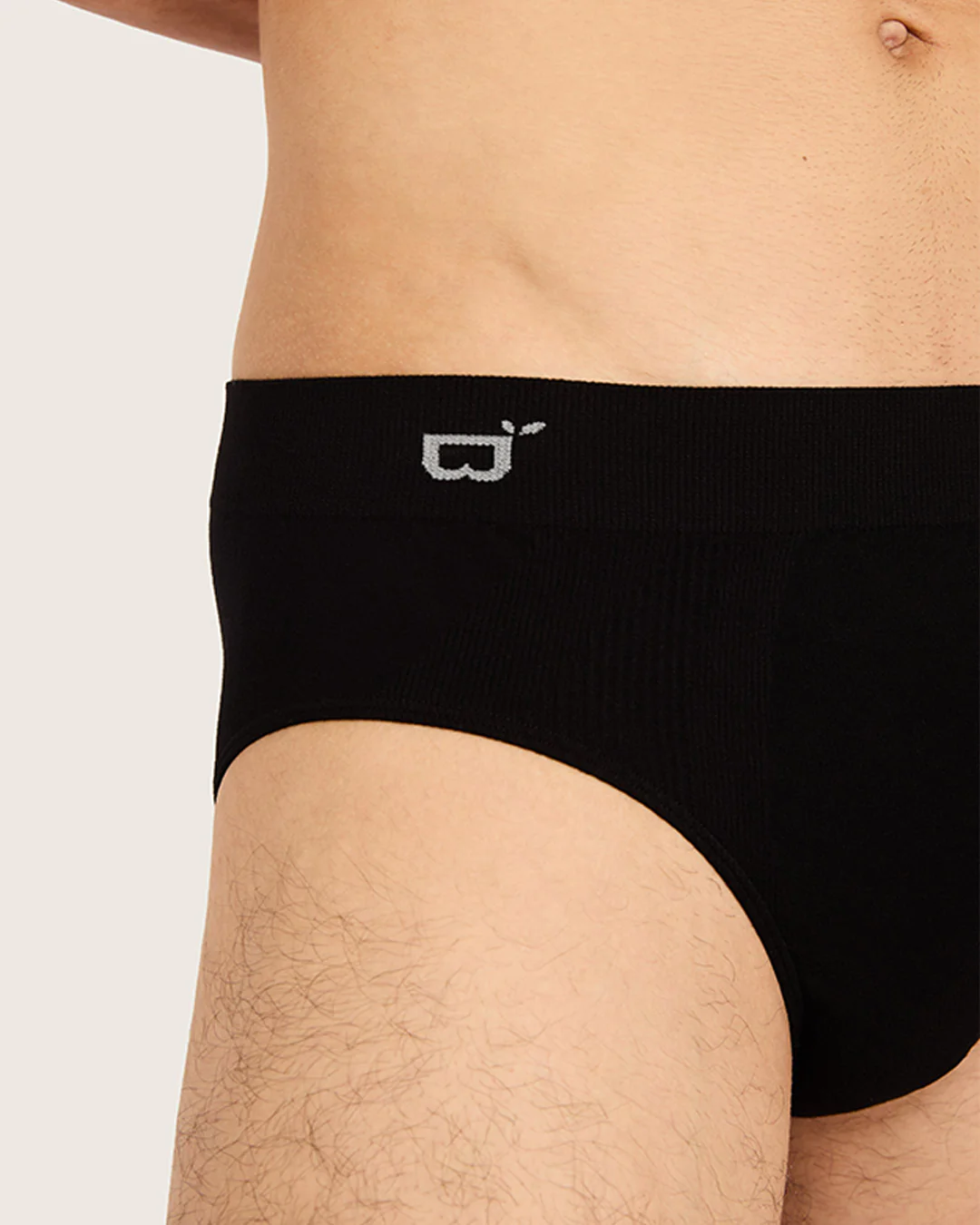 Men's Seamfree Briefs - Black - Image 4