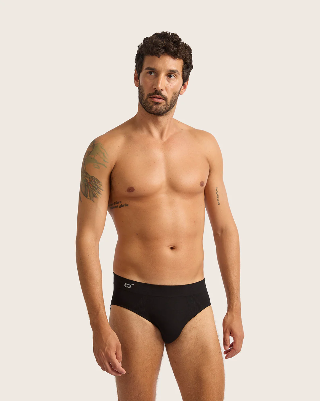 Men's Seamfree Briefs - Black - Image 6