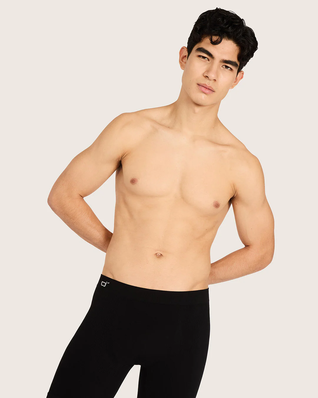 Men's Seamfree Mid-Length Boxer Briefs - Black - Image 5