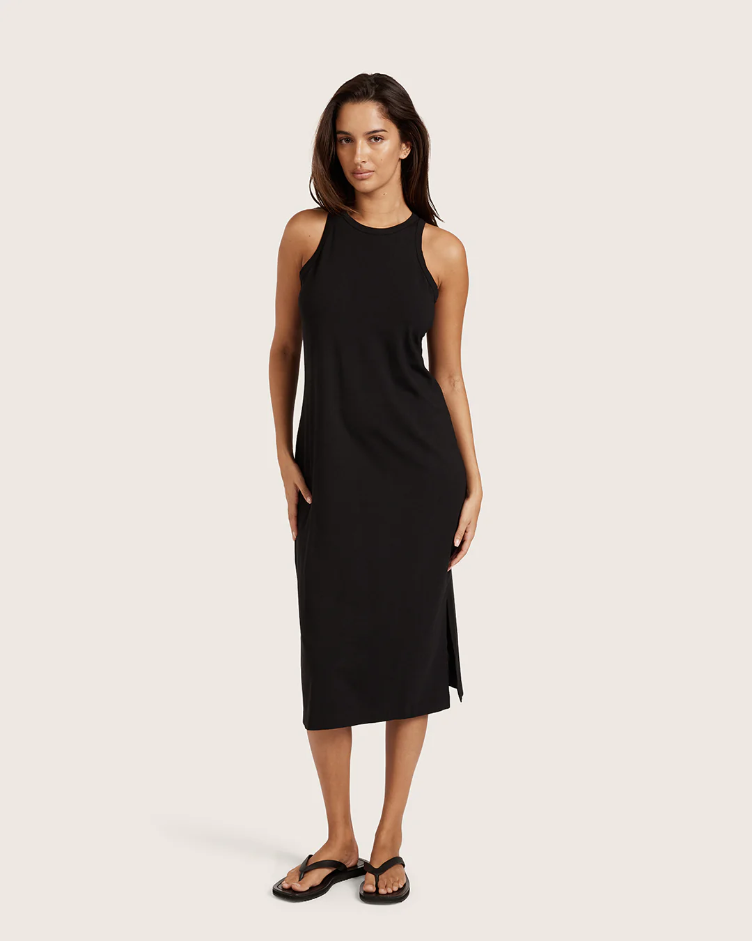 Racerback Dress - Black - Image 2
