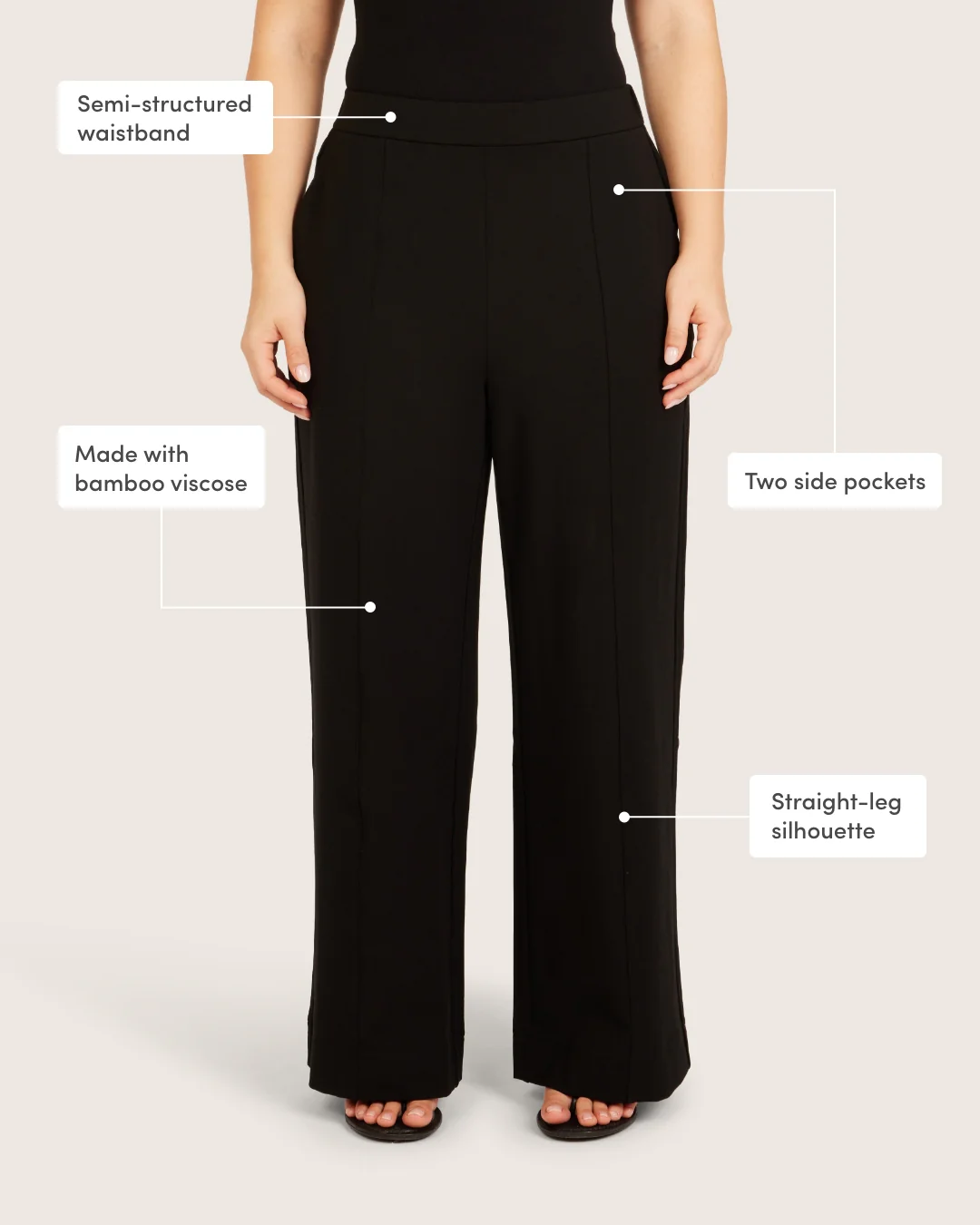 Relaxed Leg Pants - Short - Black - Image 12
