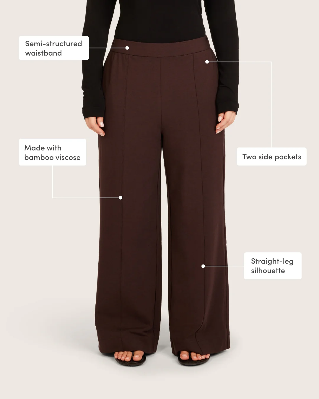 Relaxed Leg Pants - Short - Carob - Image 11