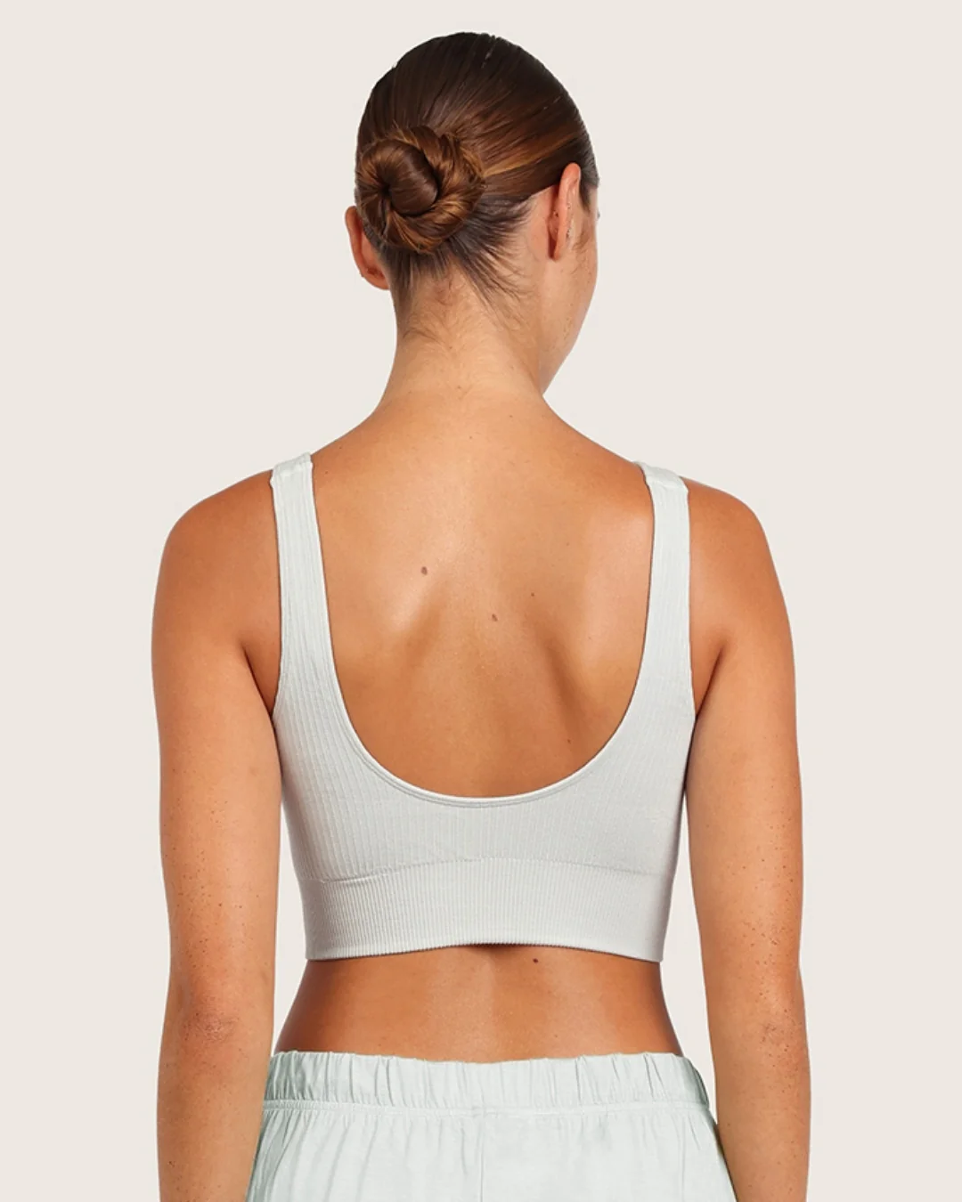 Ribbed Seamfree Crop - Dove - Image 2
